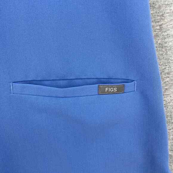 Figs Scrub Top Womens Small Blue Short Sleeve Medical Uniform Two Front Pocket - Picture 2 of 11